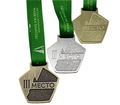 Медали пятигранные