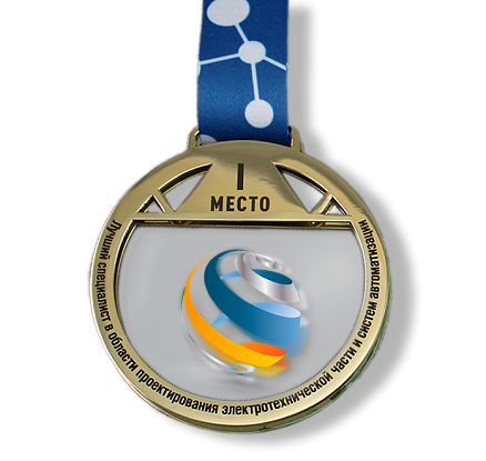 Медаль из акрила с полимерной прозрачной вставкой МПМ-34044