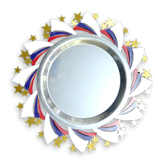 Сувенирная тарелка «Звезды триколор»