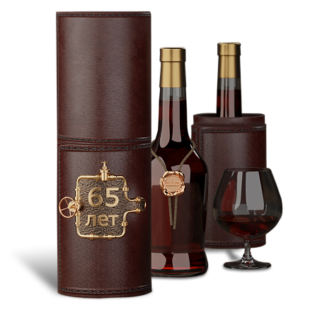 Подарочный тубус для алкоголя «65 лет» МП-36211